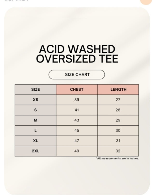 Acid Wash Oversized Tee — Buy 2 Pack (₹1,499)