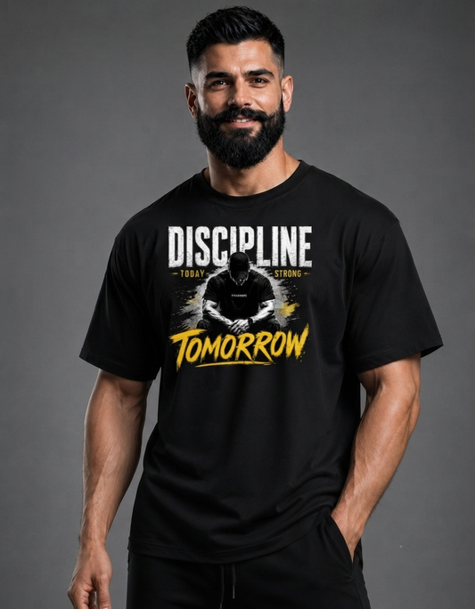 DISCIPLINE TOMORROW — Unisex Terry Oversized Tee