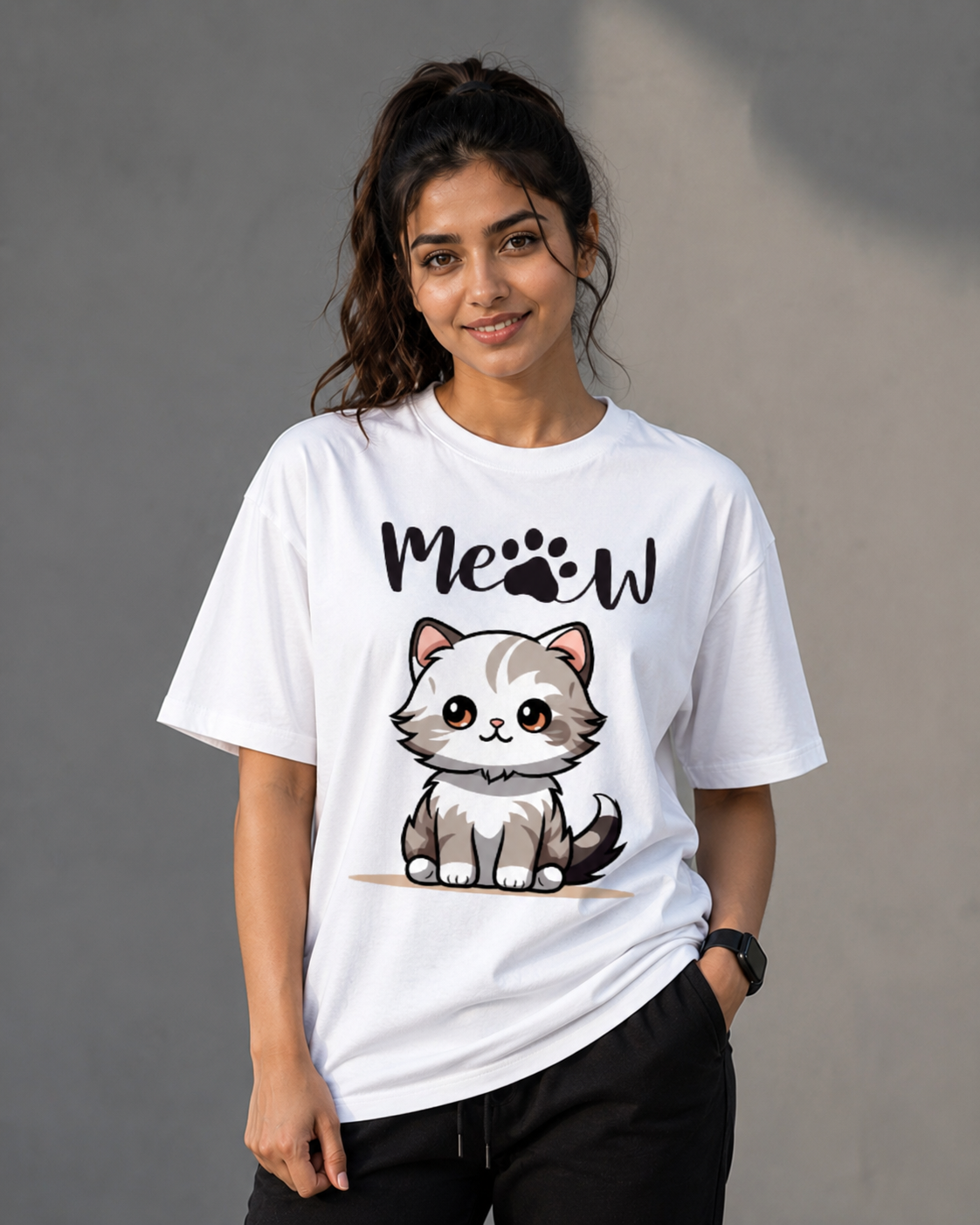 Unisex Oversized Classic meow T-Shirt
