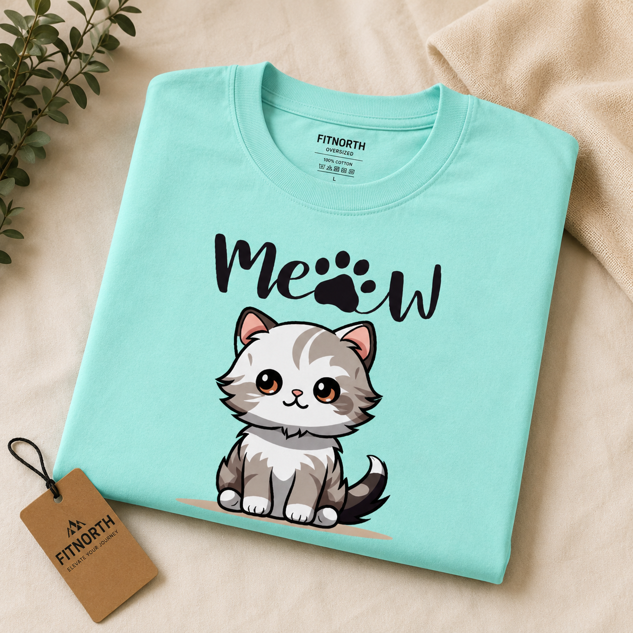 Unisex Oversized Classic meow T-Shirt