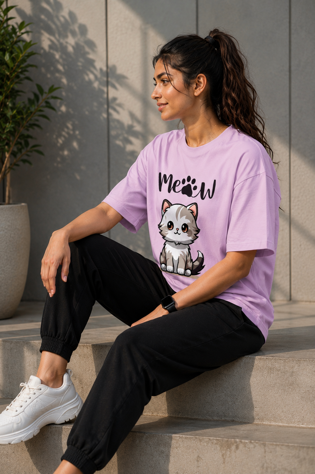 Unisex Oversized Classic meow T-Shirt