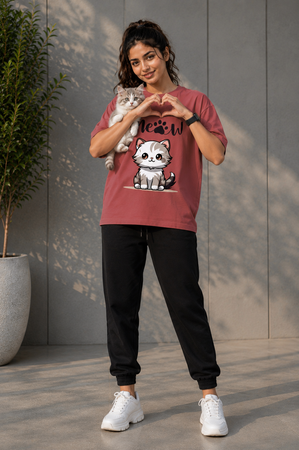 Unisex Oversized Classic meow T-Shirt
