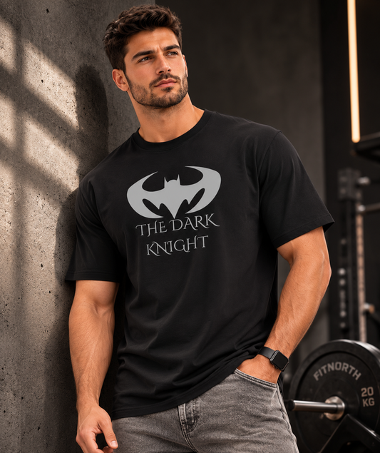 Unisex Oversized Dark Knight Graphic T-Shirt | 100% Cotton Black Tee