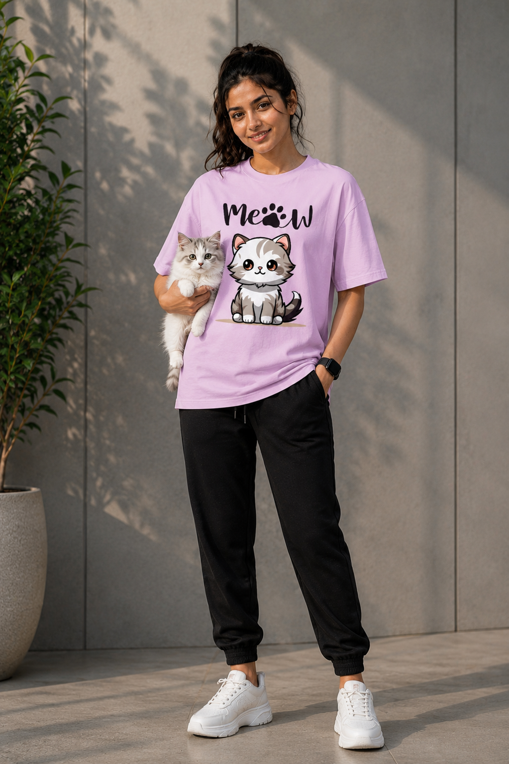 Unisex Oversized Classic meow T-Shirt