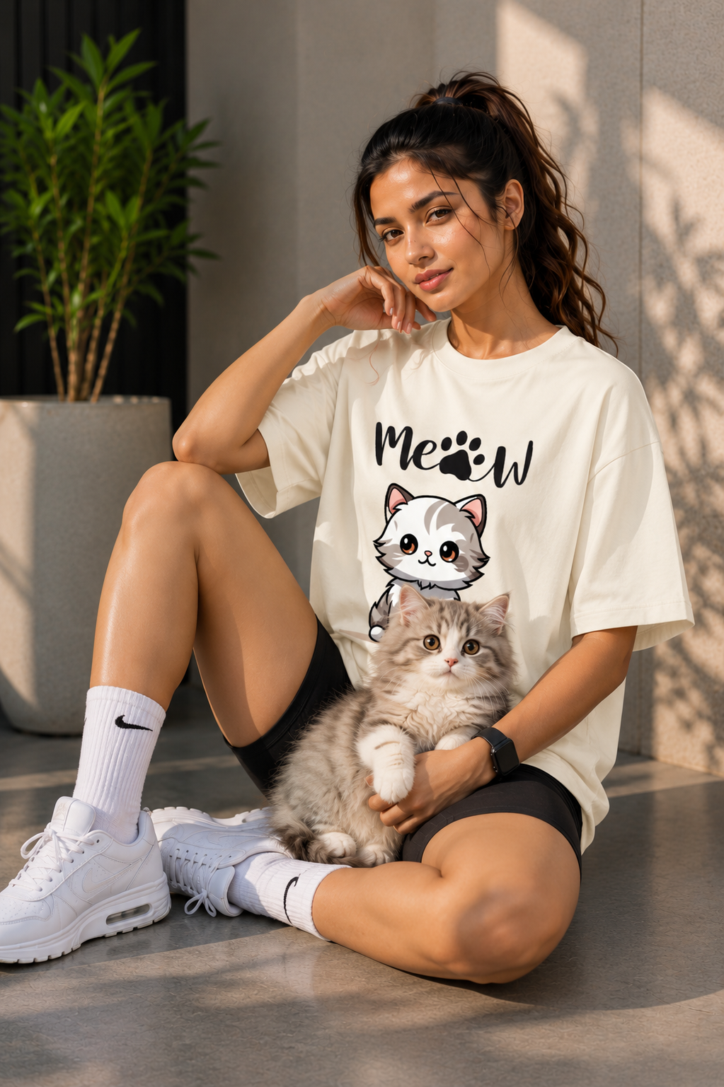 Unisex Oversized Classic meow T-Shirt