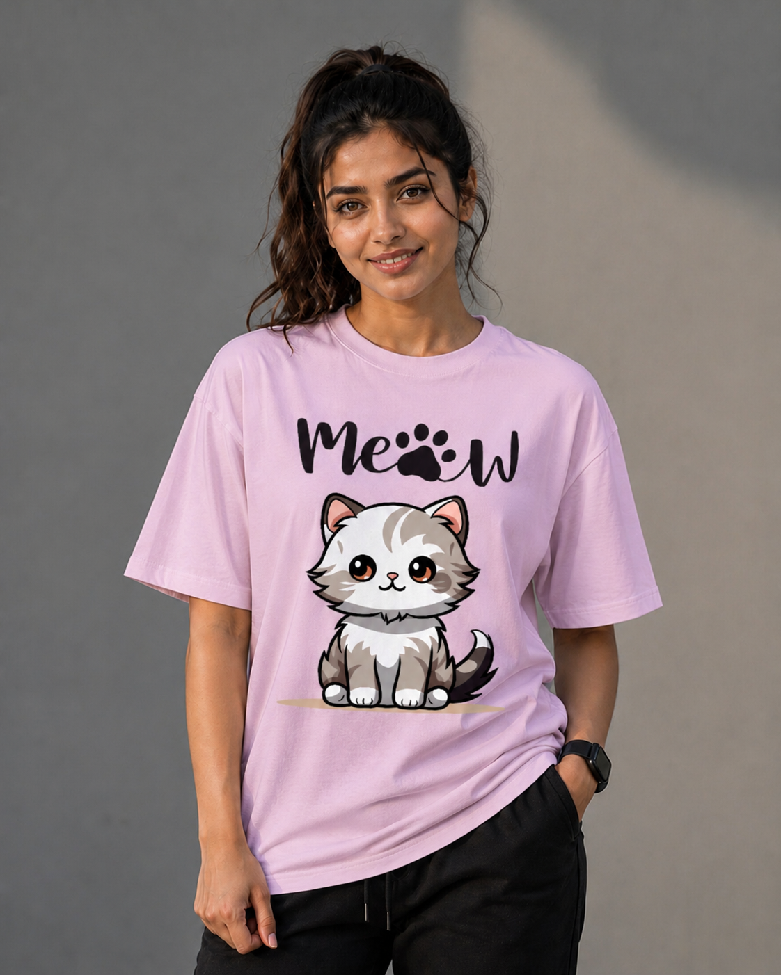 Unisex Oversized Classic meow T-Shirt
