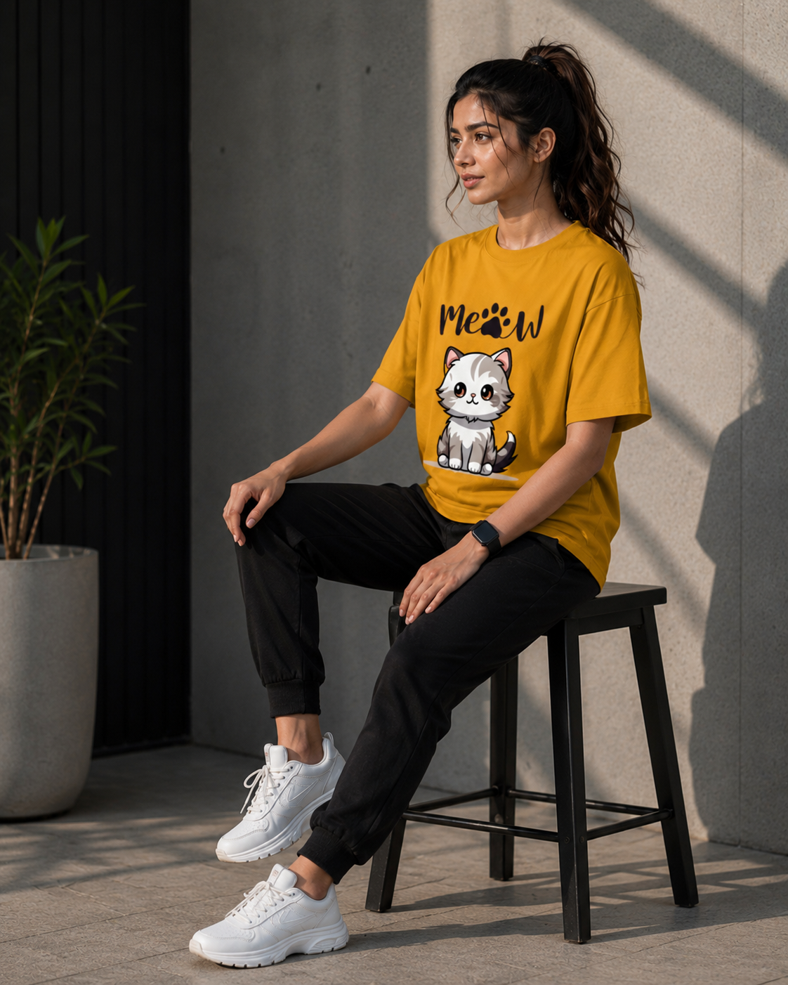 Unisex Oversized Classic meow T-Shirt