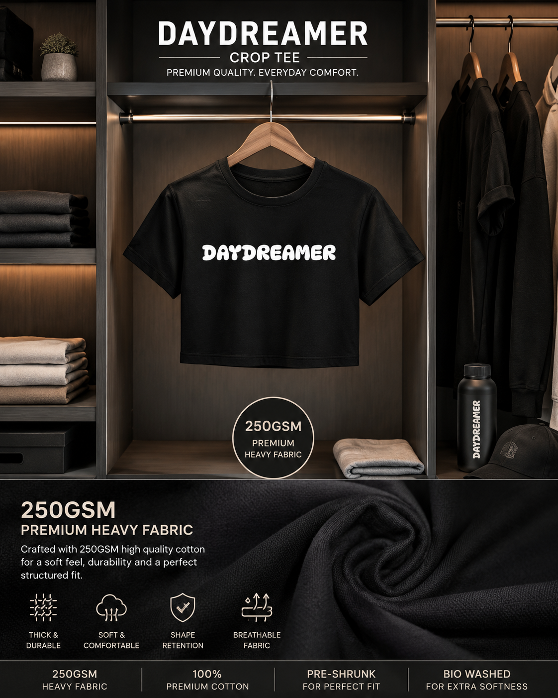 Baby Tee for Women | Cropped Fit T-Shirt – DAYDREAMER
