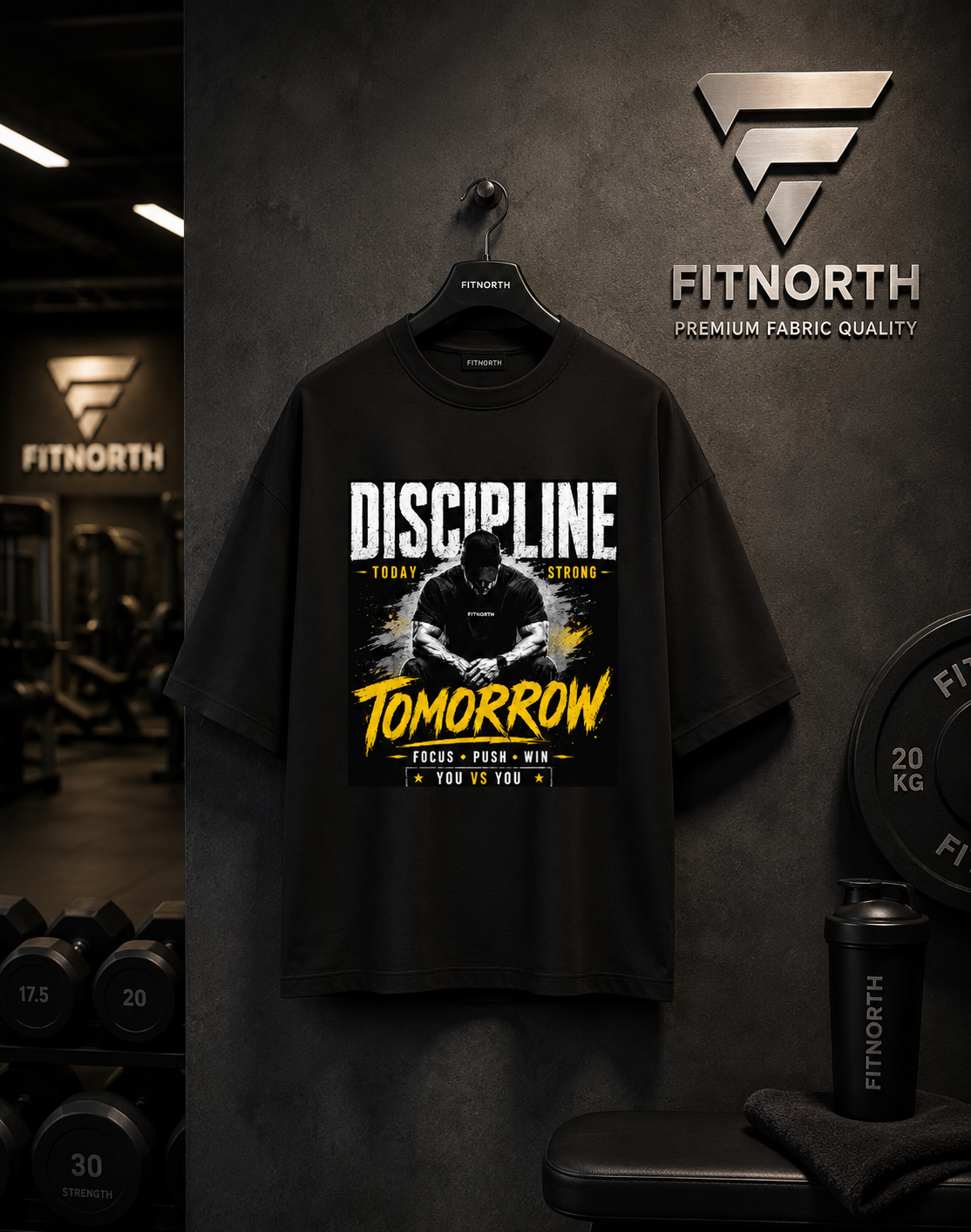 DISCIPLINE TOMORROW — Unisex Terry Oversized Tee