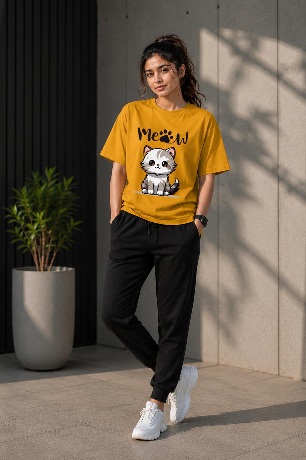 Unisex Oversized Classic meow T-Shirt