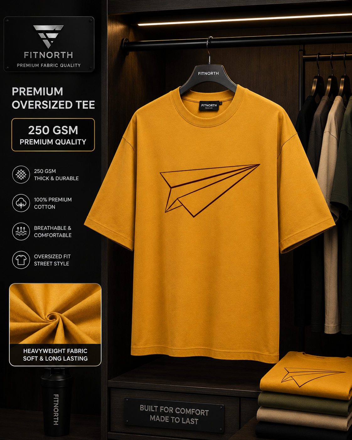 Unisex Oversized Classic T-Shirt – Golden Yellow