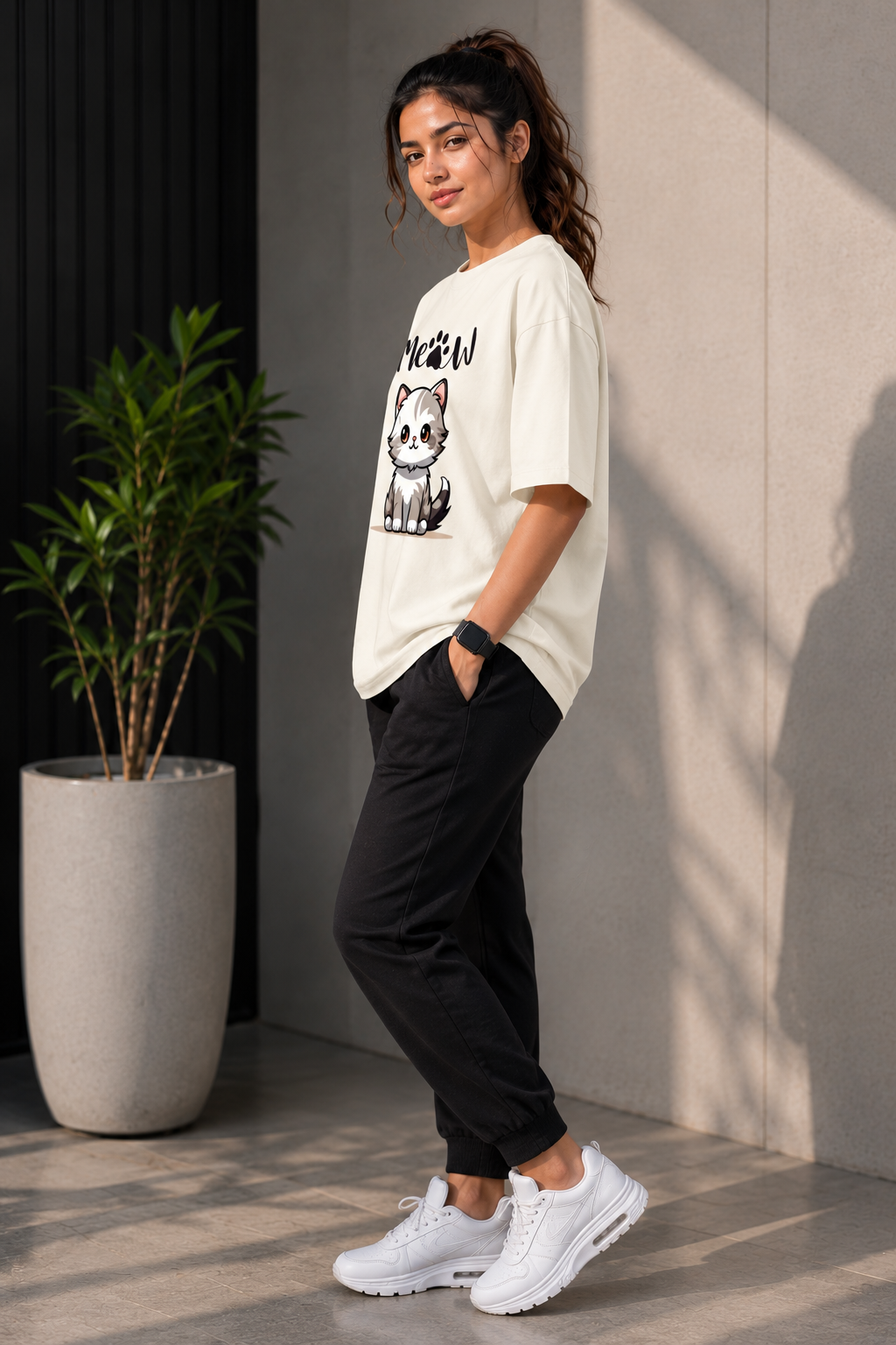 Unisex Oversized Classic meow T-Shirt