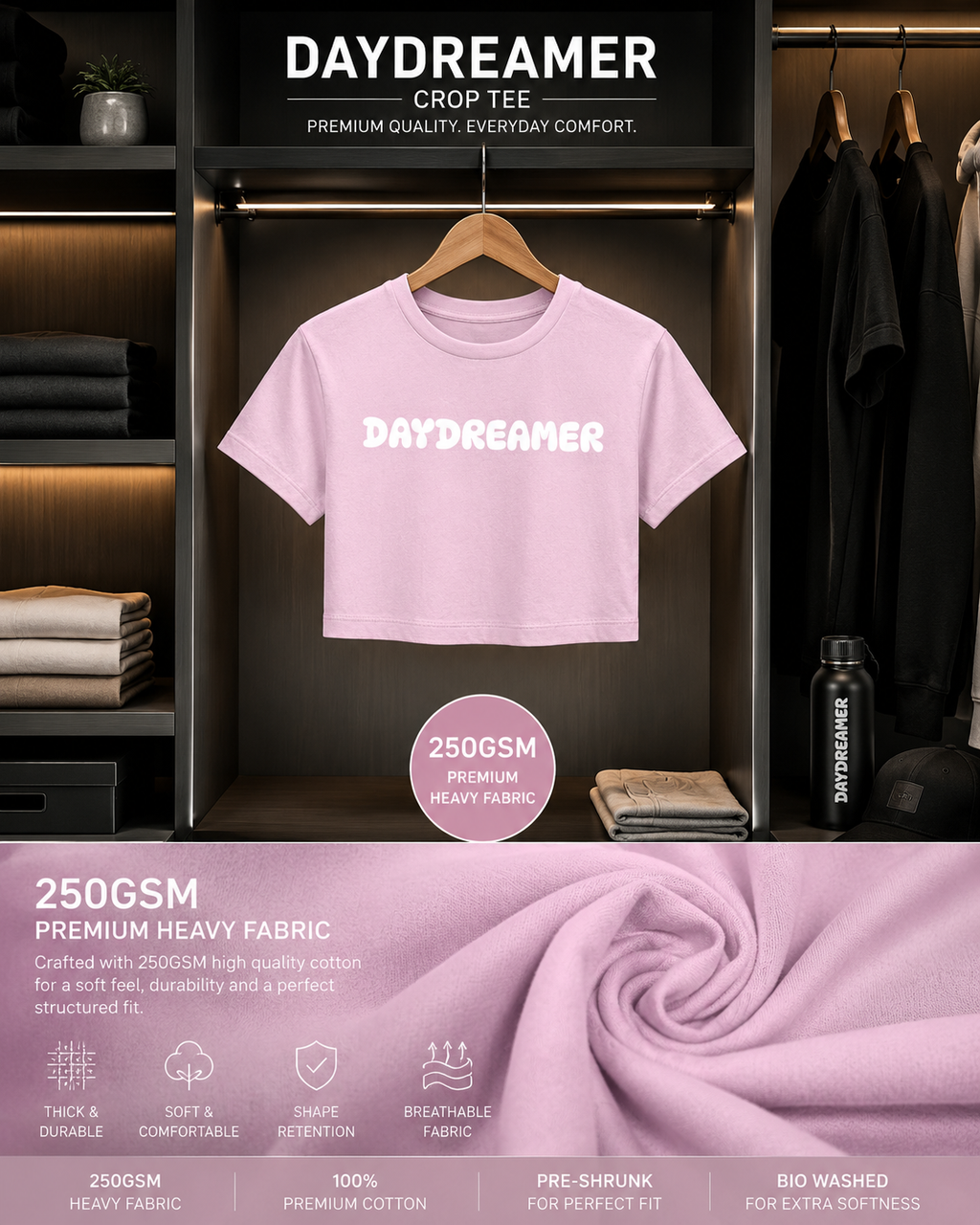 Baby Tee for Women | Cropped Fit T-Shirt – DAYDREAMER