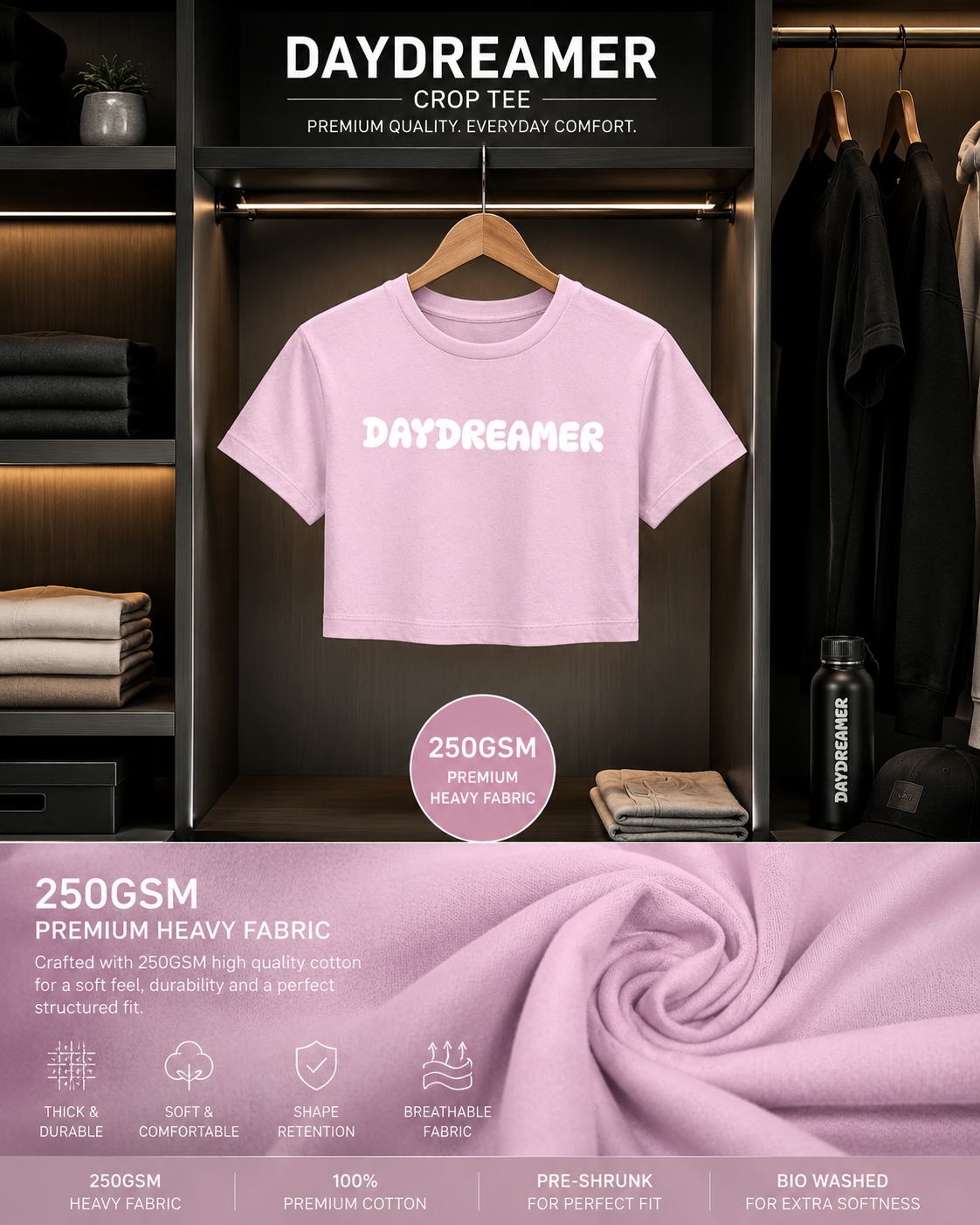 Baby Tee for Women | Cropped Fit T-Shirt – DAYDREAMER